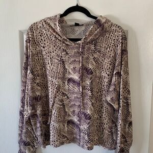 Multi purple soft hoodie  